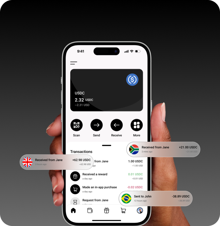 Neostable Global Money Account - Digital banking interface showing global money transfers and account management